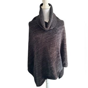 Barefoot Dreams CozyChic Point Dume Poncho Dark Gray One Size